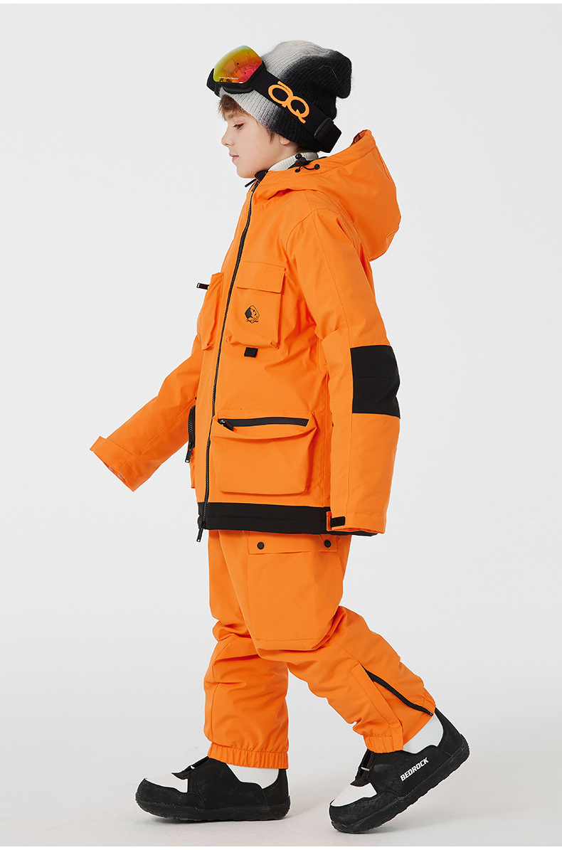 Thickened Ski Suits for Children Warm Snowboarding Clothes Sets Waterproof Windproof Boys and Girls Outdoor Sports Sets