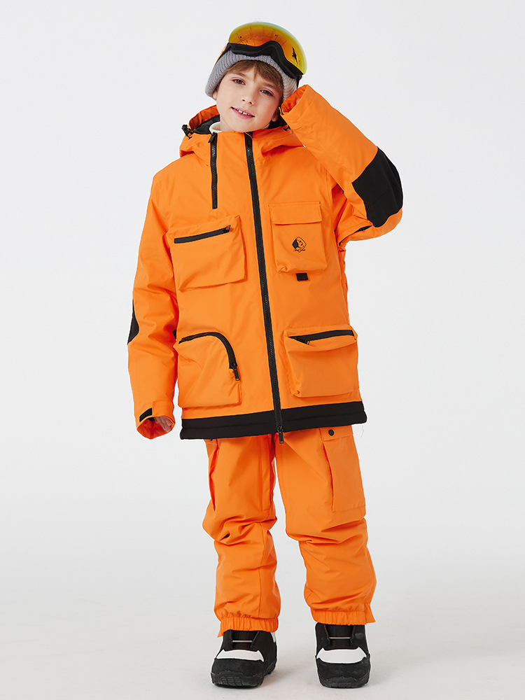 Thickened Ski Suits for Children Warm Snowboarding Clothes Sets Waterproof Windproof Boys and Girls Outdoor Sports Sets