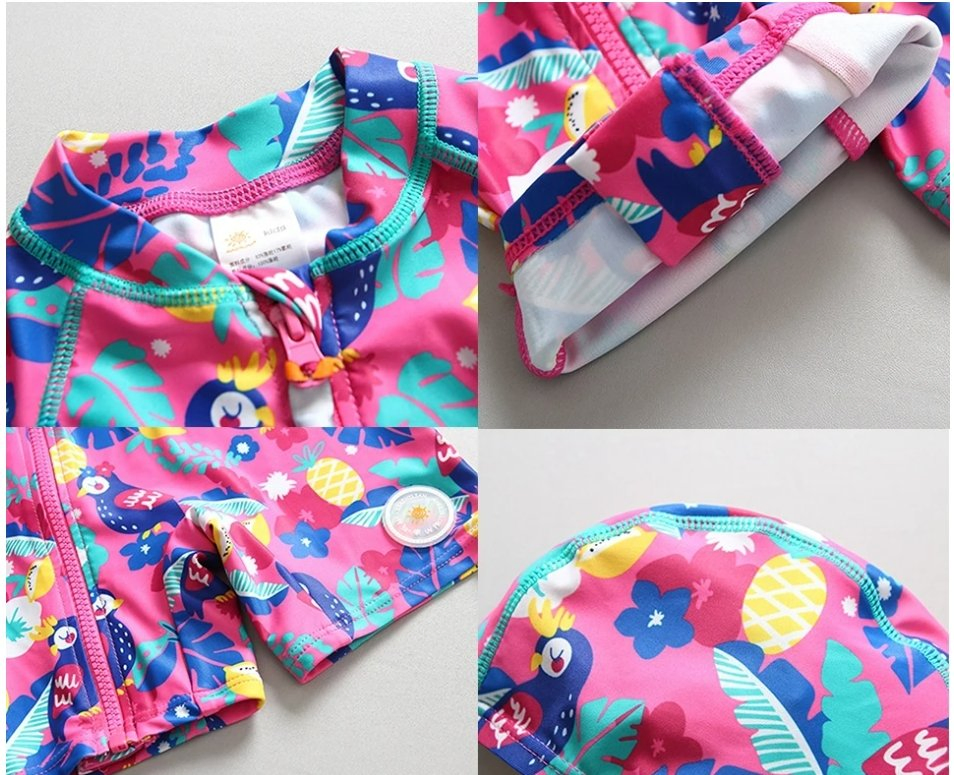 Swimsuit for Girls Long Sleeve Children's Swimwear UV Protection Summer Swimsuit Bathing Suit Kids Baby Toddler Beachwear