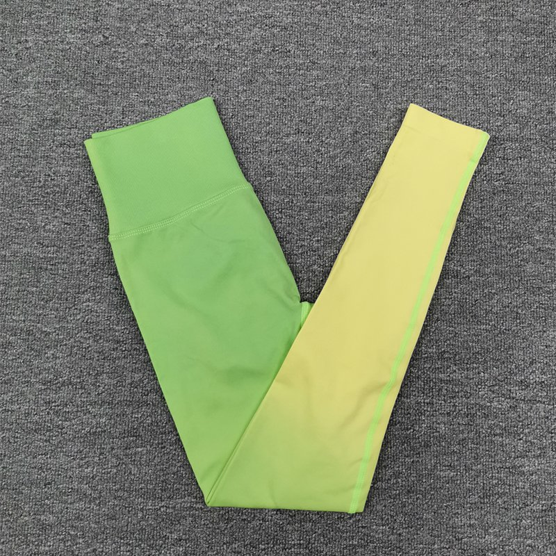 Women Gradient Yoga Pants Seamless High Waist Training Outdoor Leggings Running Jogging Quick Dry Gym Sport Leggings