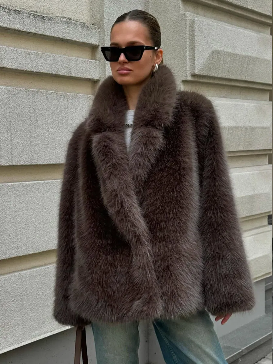 Women's Premium Rex Chinchilla Fur Coat Rex Fur Jacket Thickened Regular Length Insulated Outerwear