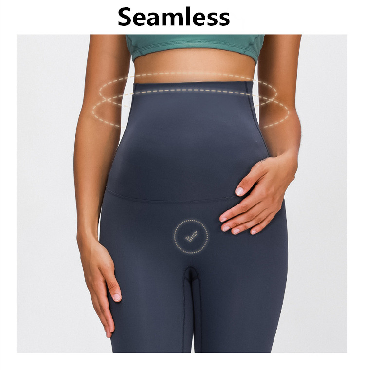High Waist Environmentally Friendly Gym Wear Seamless Comfortable Yoga Leggings for Pregnant Women
