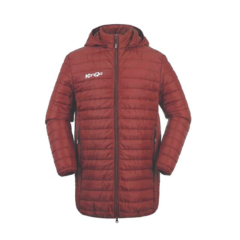 Outdoor Light Warm Duck Feather Custom Logo Nylon Black Hooded Winter Bubble Puff Filled Down Puffer Jackets for Men