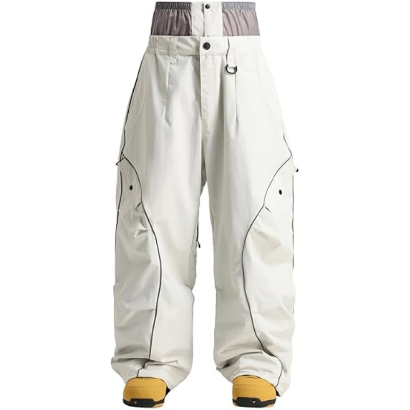Custom Mens Snowboard Pants Waterproof Women Baggy Ski Pants Reflective Stripe Insulated Winter Snow Pants