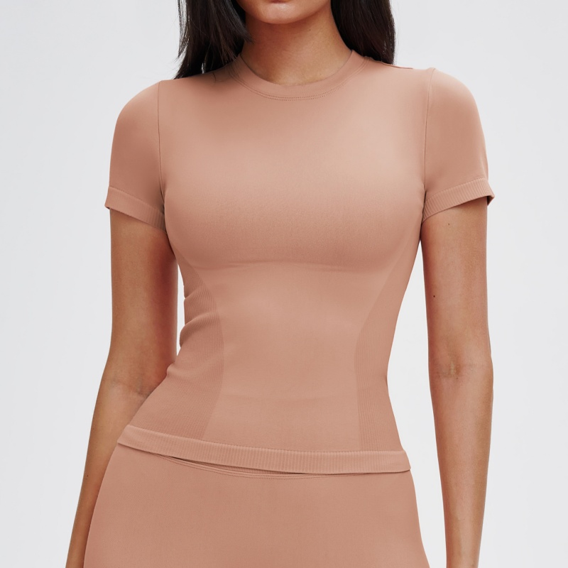 Women T-Shirt Women Gym Tops Fashion Women Quick-Dry Moisture-Wicking Yoga Short Sleeve