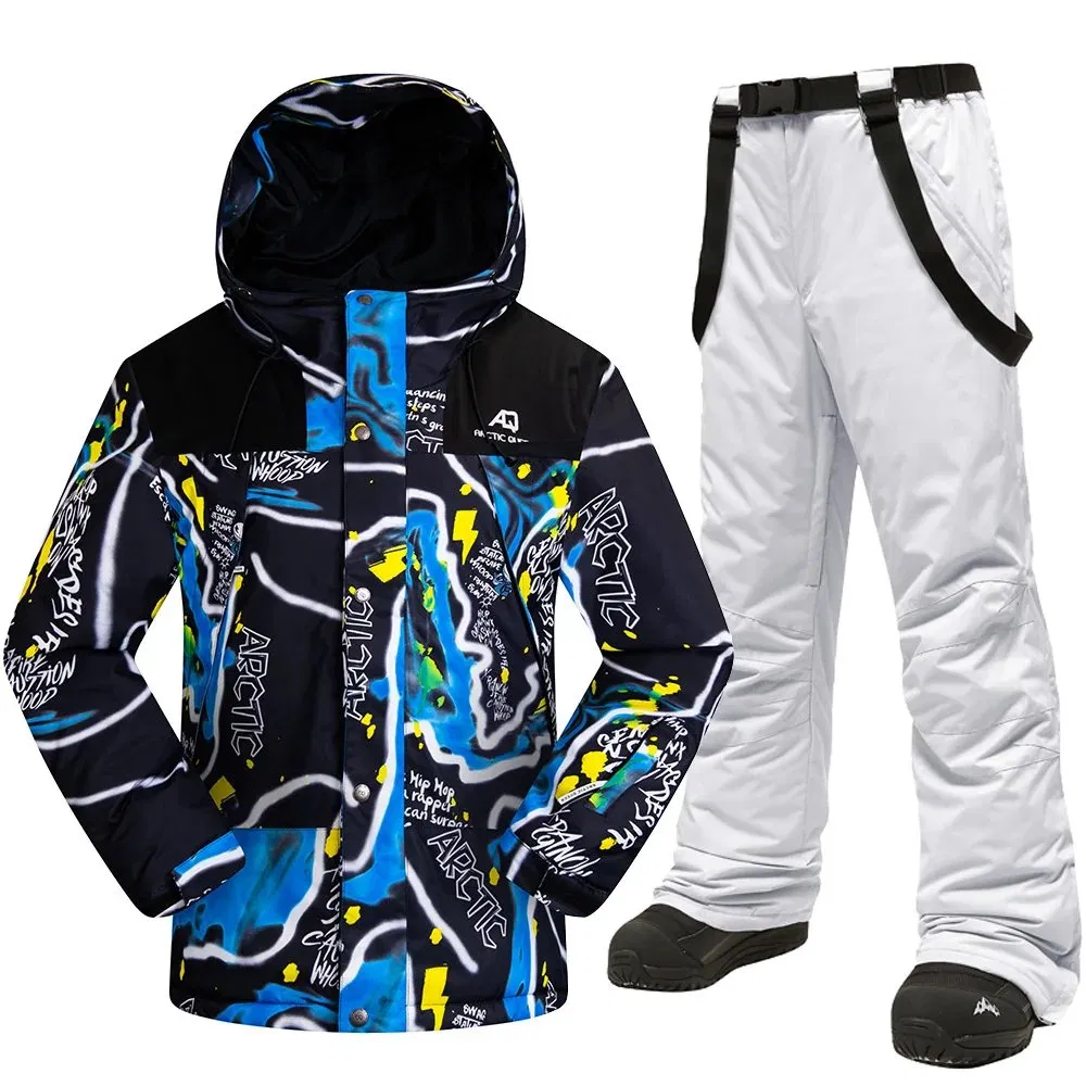 Men's Winter Ski Jacket and Pants Set Warm Waterproof Snowboard Wear Outdoor Sports Snow Suit