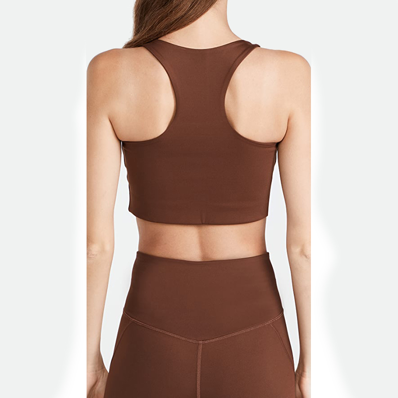 Women′ S Racerback Sports Bra Solid Color Yoga Bra Moisture-Wicking Fitness Braworkout Running Top