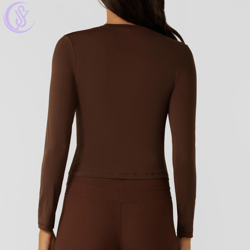 Plus Size Women′ S Quick-Dry Thermal Pullover Fleece Tops Slim Fit Athletic Fleece Lining Winter Running Warm Base Layer Long Sleeve Sportswear