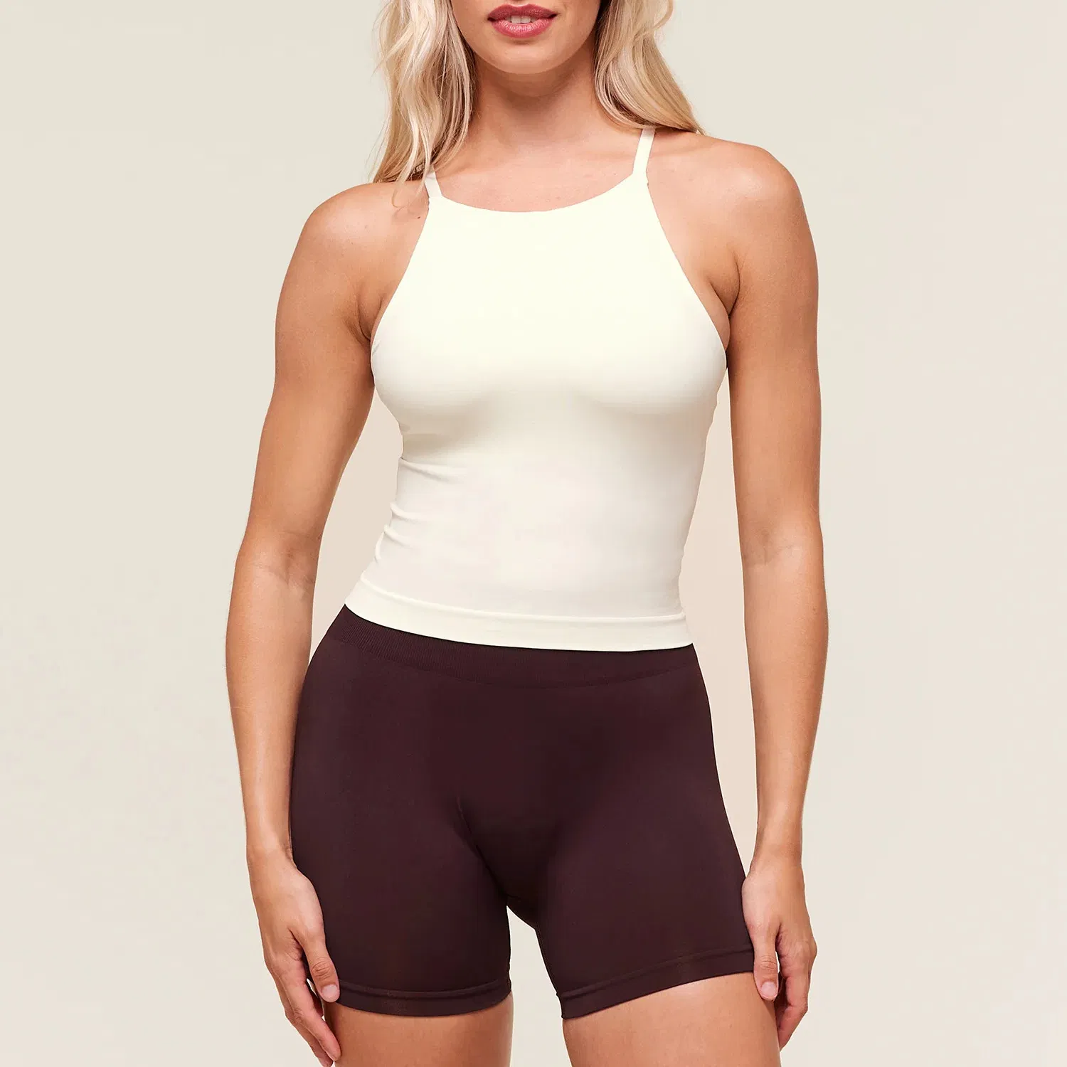 Custom 4-Way Stretch Moisture-Wicking Fitness Crop Top Halter Neck Workout Sports Bras Running Gym Yoga Tank Top for Women