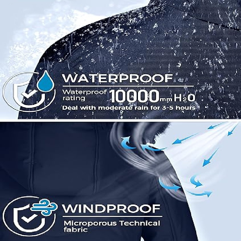 Women's Warm Waterproof Ski Jacket with Thick Hood and Puffer Design Winter Jacket