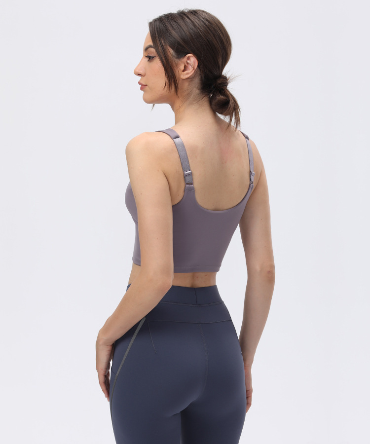 U-Back Design Gym Running Fitness Moisture Wicking Adjustable Sports Bras Yoga Tops