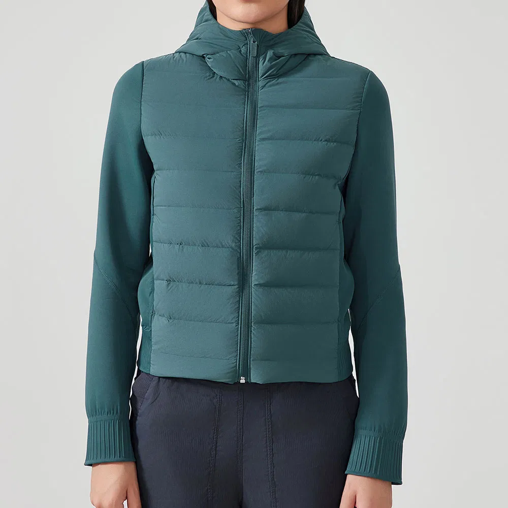 Winter Short Waterproof Lightweight Down Jacket Zipper Stand Warm Fitness Sports Coat