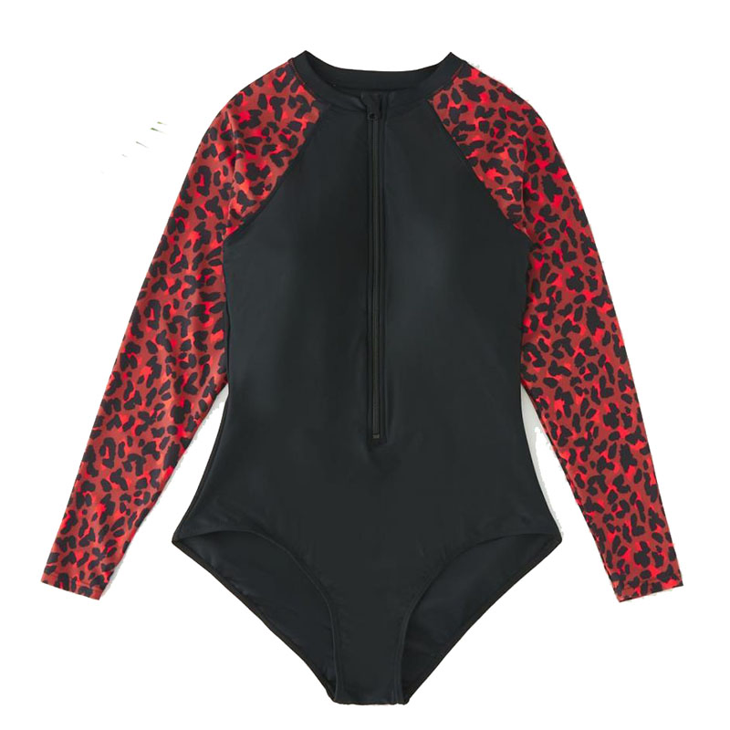 Surf Swimsuit Long Sleeves Rash Guard Quick Dry UV Protection Beach Swimwear