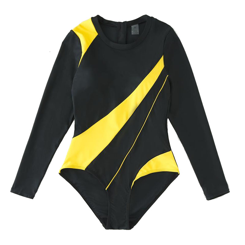 Surf Swimsuit Long Sleeves Rash Guard Quick Dry UV Protection Beach Swimwear