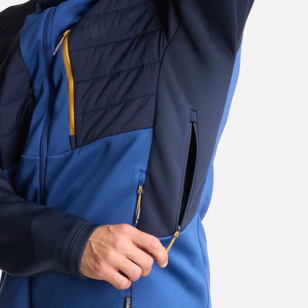Mens Customizable Unisex Wholesale Water-Resistant Softshell Work Blue Padded Jacket for Men