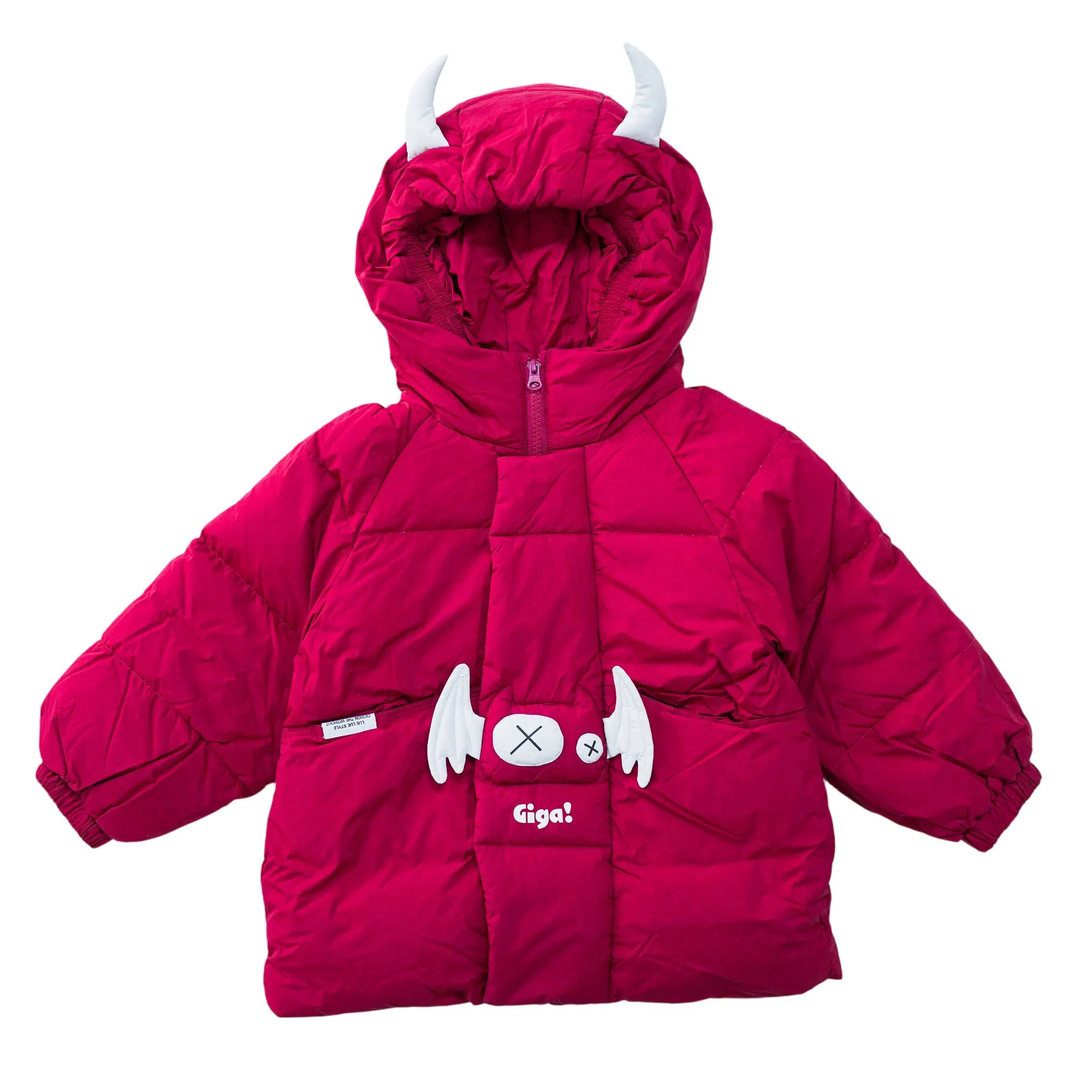 Red Kids' Winter Coat for Children's Winter Down Wear Set with Hat