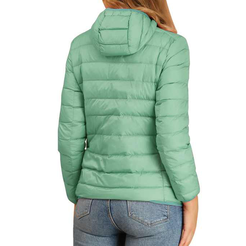 High Quality Women's Winter Fashion Warm Hooded Lightweight Long Sleeve Down Packable Puffer Jacket