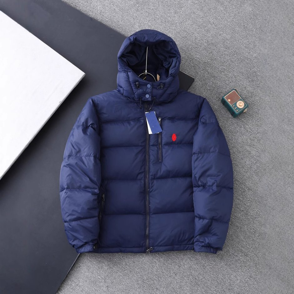 High Quality Men's Down Jacket Winter New Casual Outerwear Polo Hooded Puffer