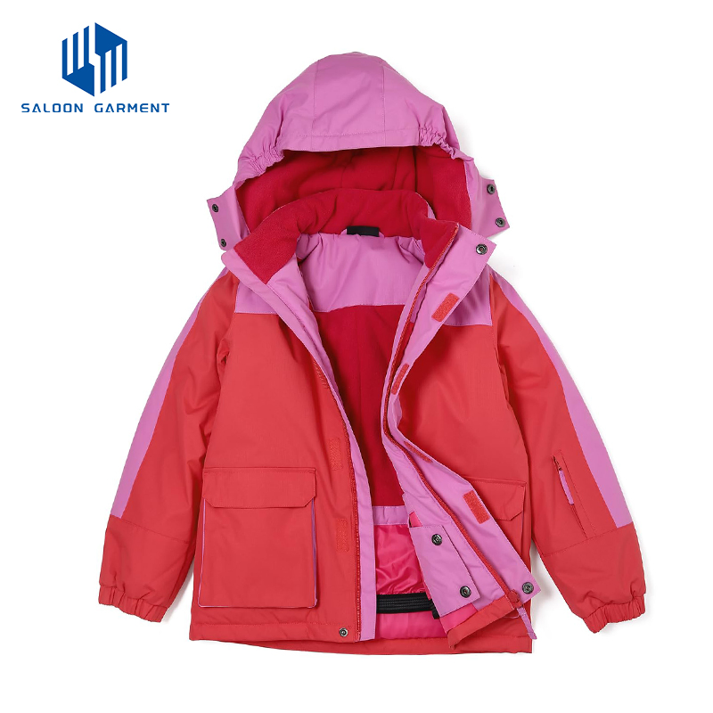 Girl’ S Outwear Waterproof Snowboard Winter Hooded Coat Windproof Ski Jacket