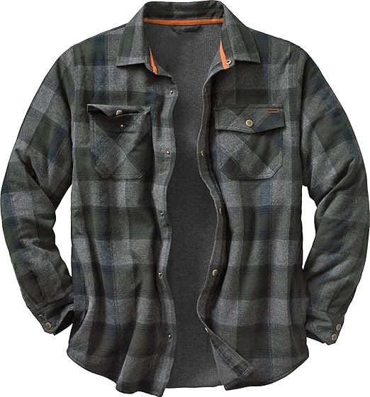 Custom Mens Aztec Flannel Shirt Jacket Thermal Lined Button Front Chest Pocket Winter Shacket