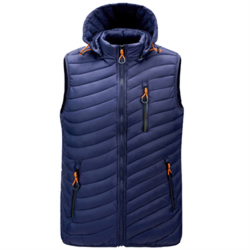 Custom Printing Embroidery 100% Nylon Insulated Warm Stand Collar Zipper Outerwear Sports Workwear Quilted Padded Down Puffer Vest