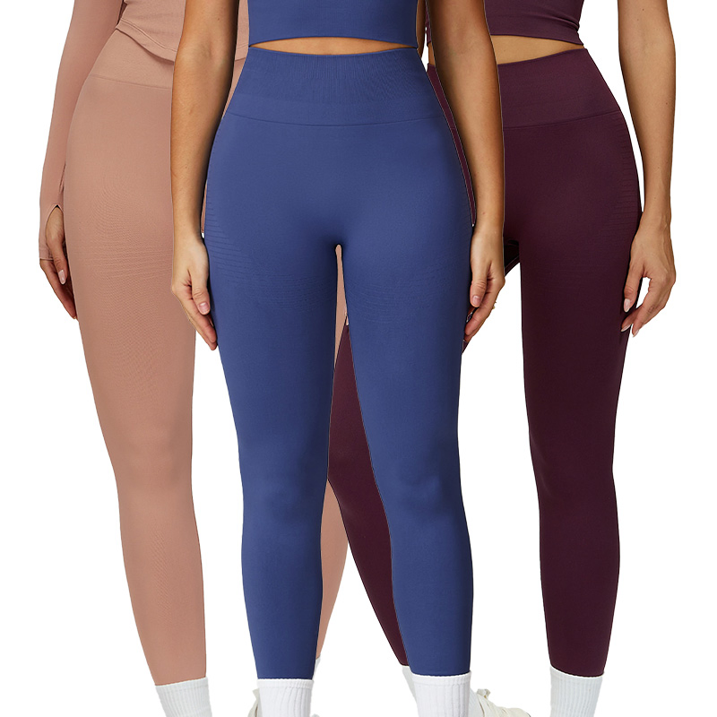 90% Nylon 10%Spandex Seamless Scrunch Butt Lift High-Waisted Tummy Control Running Gym Fitness Workout Yoga Leggings