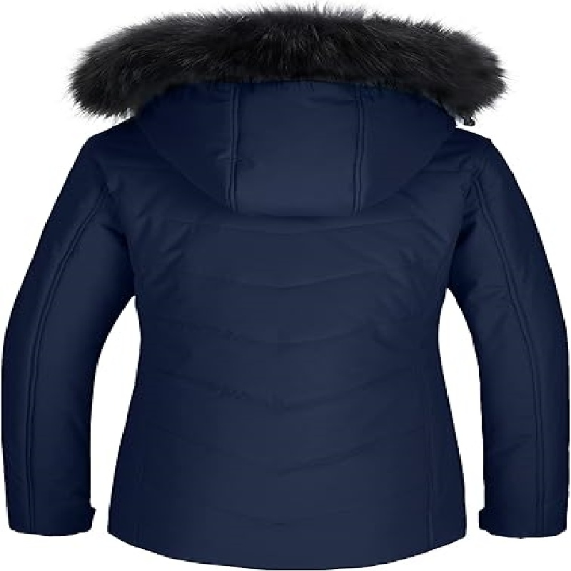 Women's Warm Waterproof Ski Jacket with Thick Hood and Puffer Design Winter Jacket