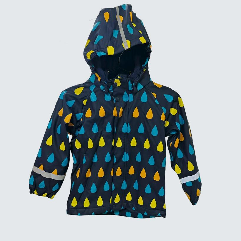 Kids Waterproof Outdoor Jacket - Windproof PU Rainwear for All Weather Outdoor Jacket for Kid's Snow Wear Ski Wear