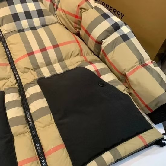 Designers Plaid Hooded Down Jacket Thermal Designer Jacket Zipper Black North Jacket Sleeves Detachable Vest Letters Winter Skiing Couple Burberyity Jacket