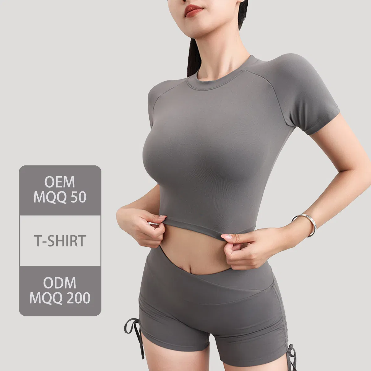 New Fashion Tight Round Neck Quick Dry Moisture Wicking Breathable Skin Friendly Activewear Sports Yoga Tops for Women