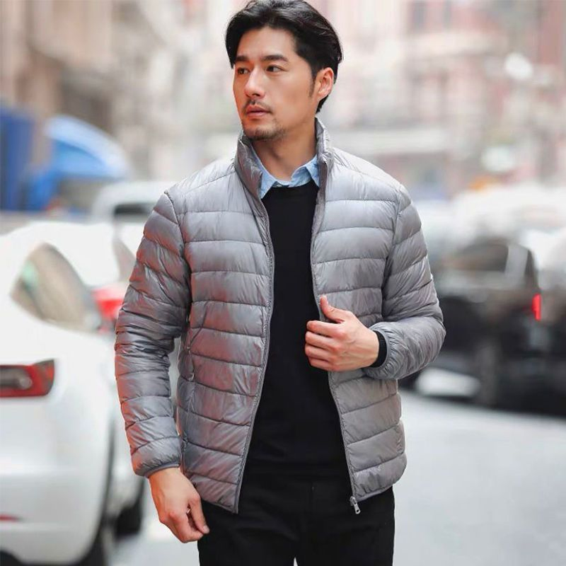 Winter Men's Short Thick White Duck Down Men's Coat