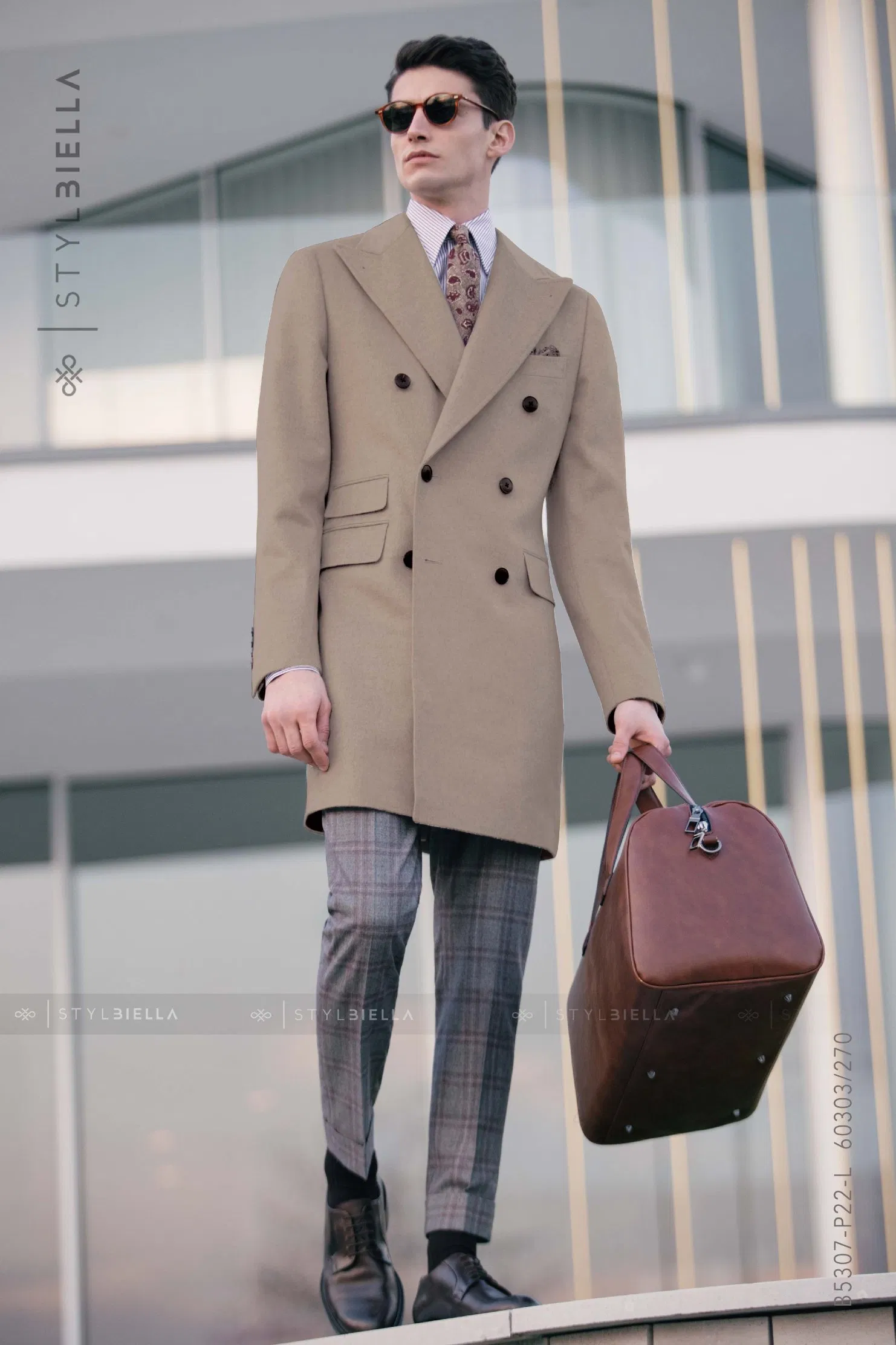 Custom Winter Wool Men Down Coats Formal Long Coat