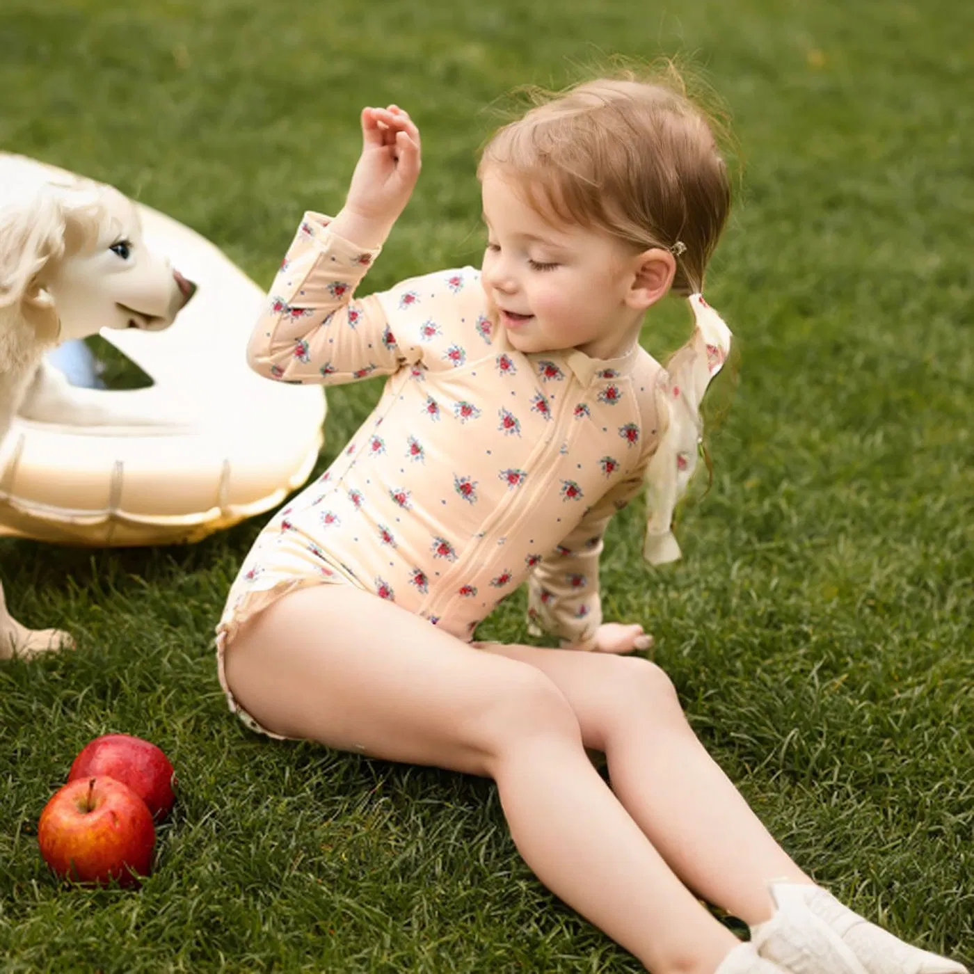 Custom Printed Summer Girls Swimwear UV Protection Swimsuit Set Kids Children Swim Wear Baby Bikini Swimwear Beachwear