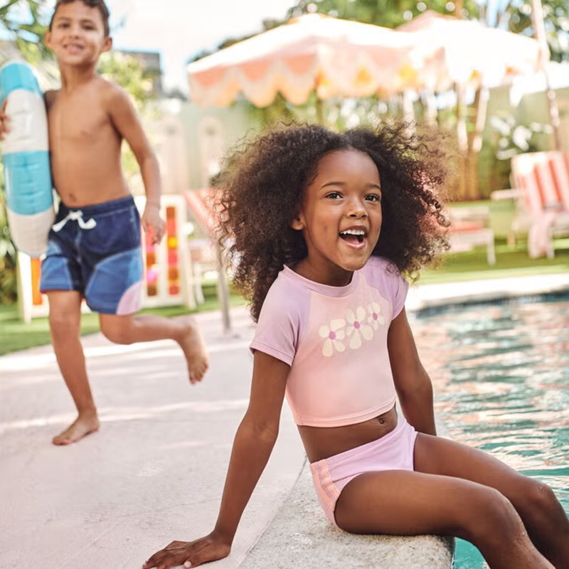 Summer UV Protection and Antibacterial Kids Swimwear Girls Swimsuit Swimsuit