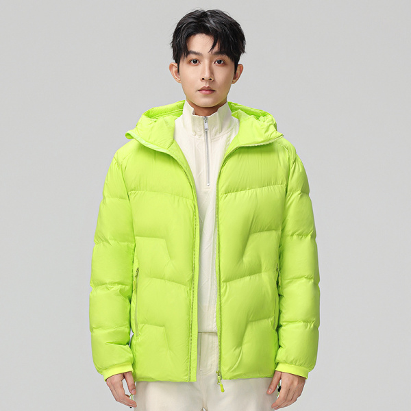 Trendy Brand 90% Cashmere Printed Waterproof Long Casual Down Coat Zipper Closure Thick Hood Winter Coat Men Women