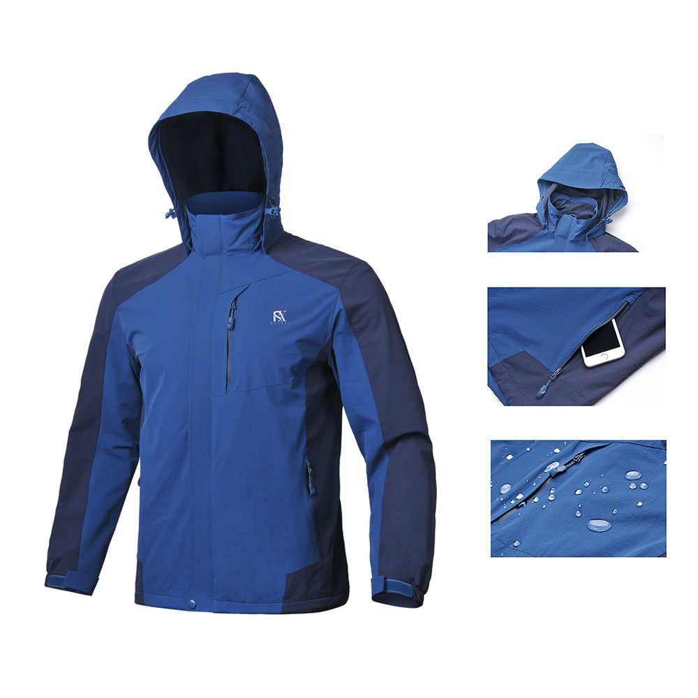 Men's Windproof Breathable Claiming Outwear Waterproof Sport Outdoor Jacket with High Soft Stretched Fabric