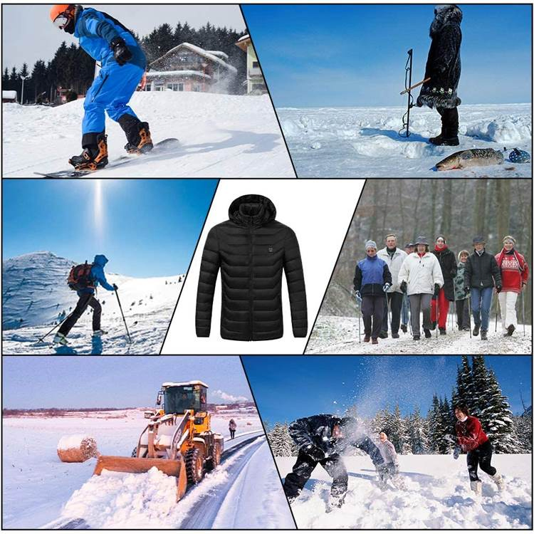 2021 New S-5XL Three-Speed Temperature Adjustable Heated Man Woman Winter Thermal Jacket Vest Waistcoat Warm Feather Clothes