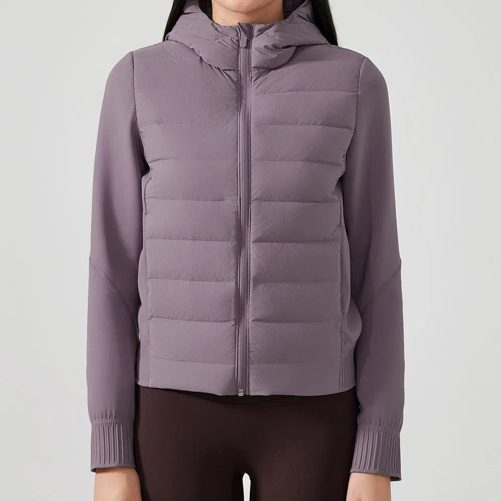 Winter Short Waterproof Lightweight Down Jacket Zipper Stand Warm Fitness Sports Coat