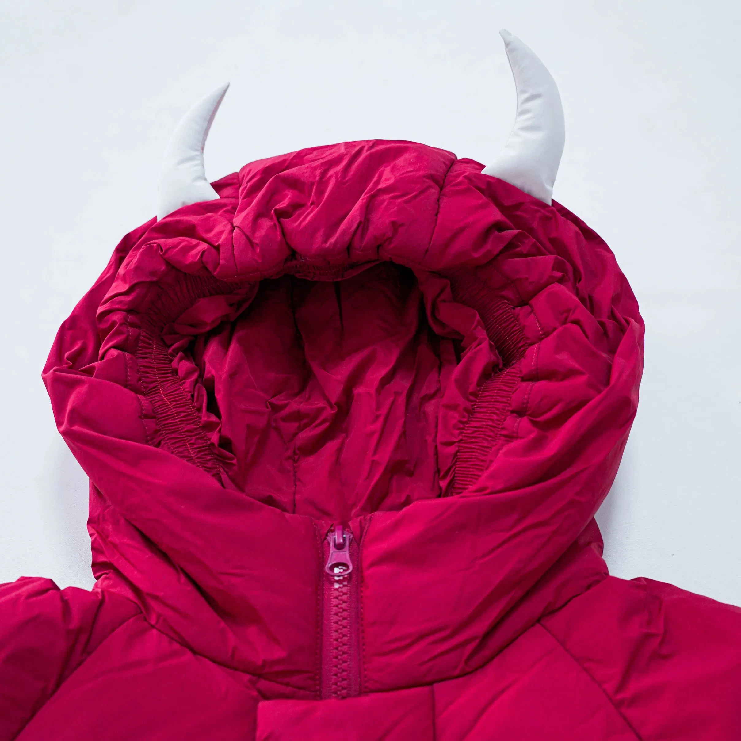 Red Kids' Winter Coat for Children's Winter Down Wear Set with Hat