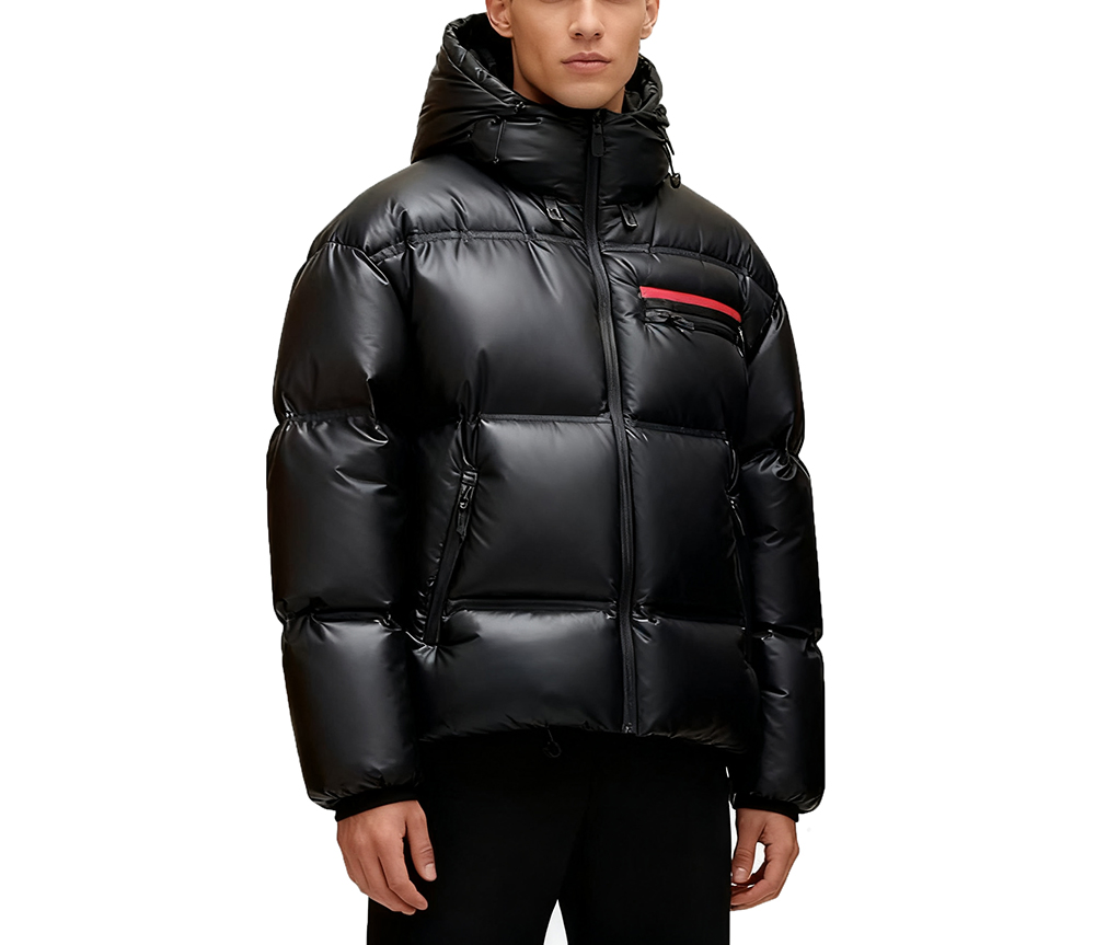 Conmr European Men's Warm Hooded Puffer Down Jacket