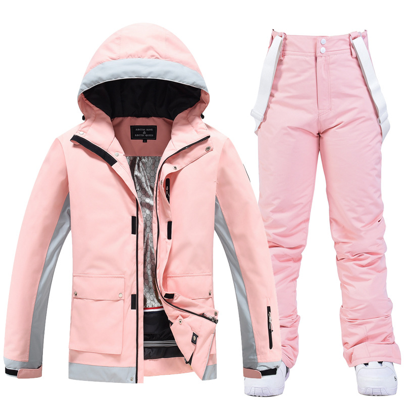Men Women's Ski Suit Winter Windproof Waterproof Thermal Snow Jacket and Pants Sets Snowboard Skiwear