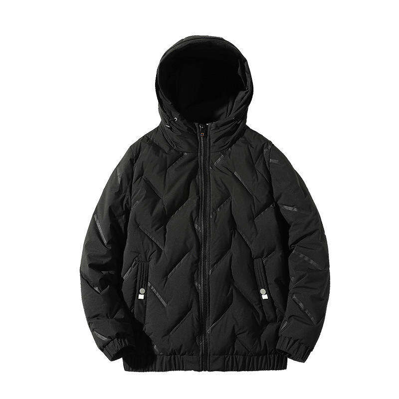 Lulusen OEM Wholesale Winter Overcoat Men Windbreaker Jacket Custom Logo Hooded Nylon Duck Down Long Coat
