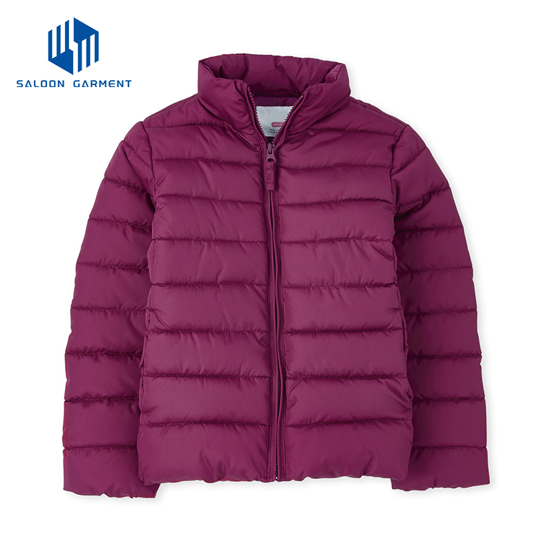 Wholesale Boys Water Resistant Polyester Customized Insulated Winter Warm Padded Quilted Jackets
