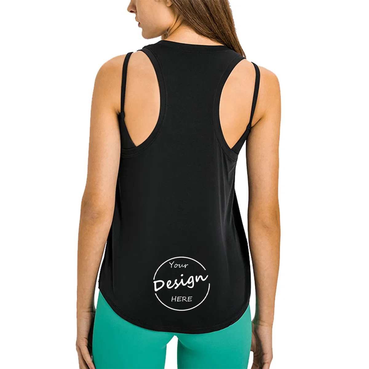 Custom Wholesale Women's Yoga Tank Tops High Quality Moisture and Wicking Screen Print Plus Size Gym Tank Top Women