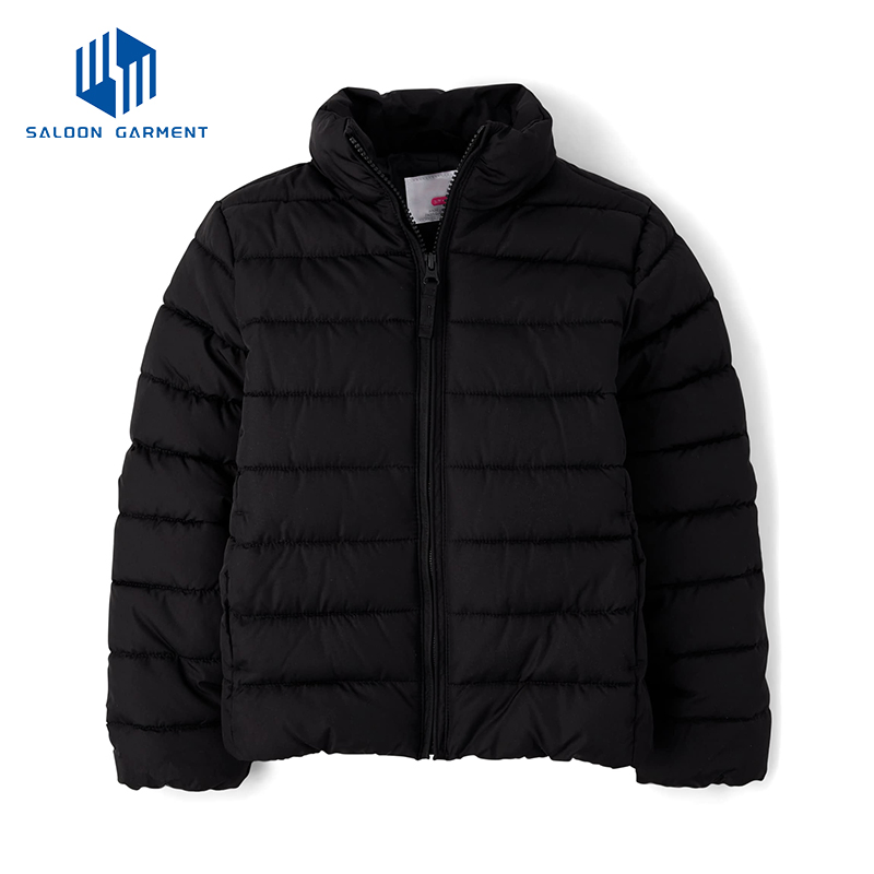 Wholesale Boys Water Resistant Polyester Customized Insulated Winter Warm Padded Quilted Jackets