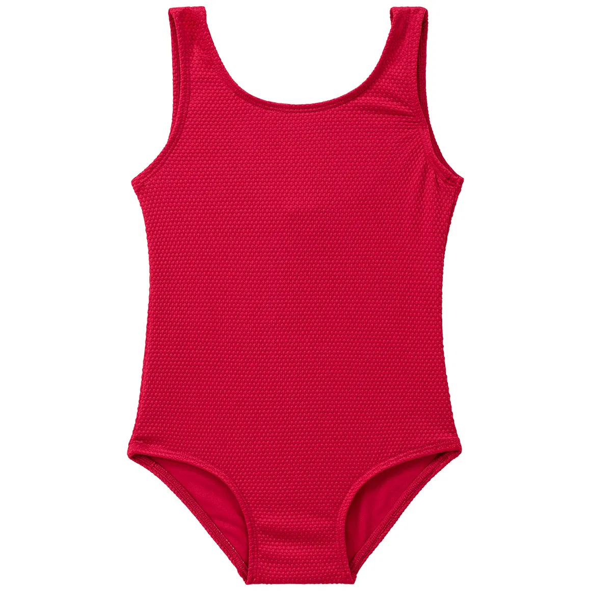 Solid Color Baby Children Girl One-Piece Swimwear Red Color Swimsuit Summer Bathing Suits