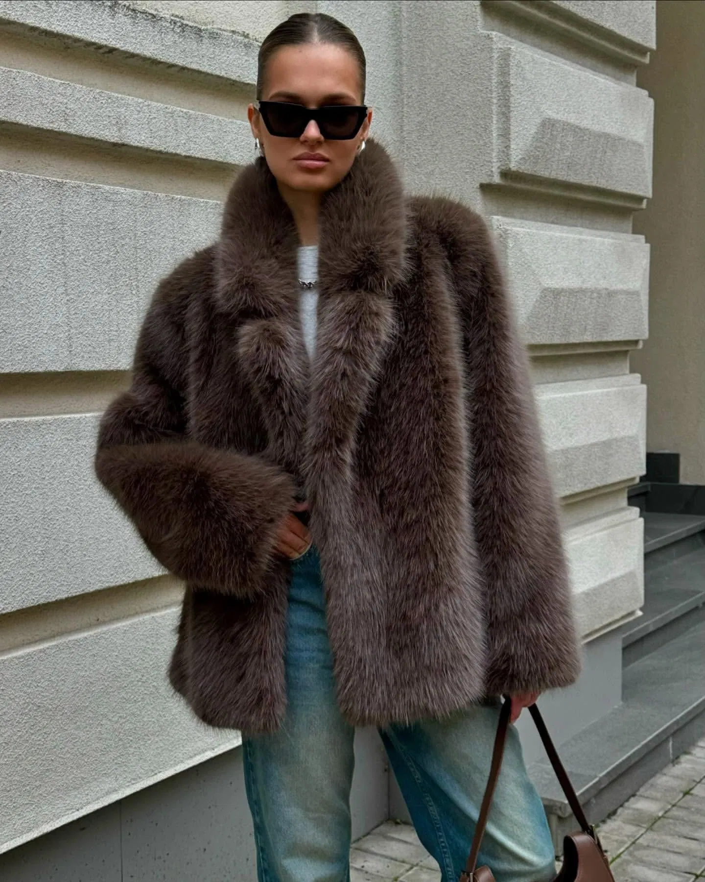 Women's Premium Rex Chinchilla Fur Coat Rex Fur Jacket Thickened Regular Length Insulated Outerwear