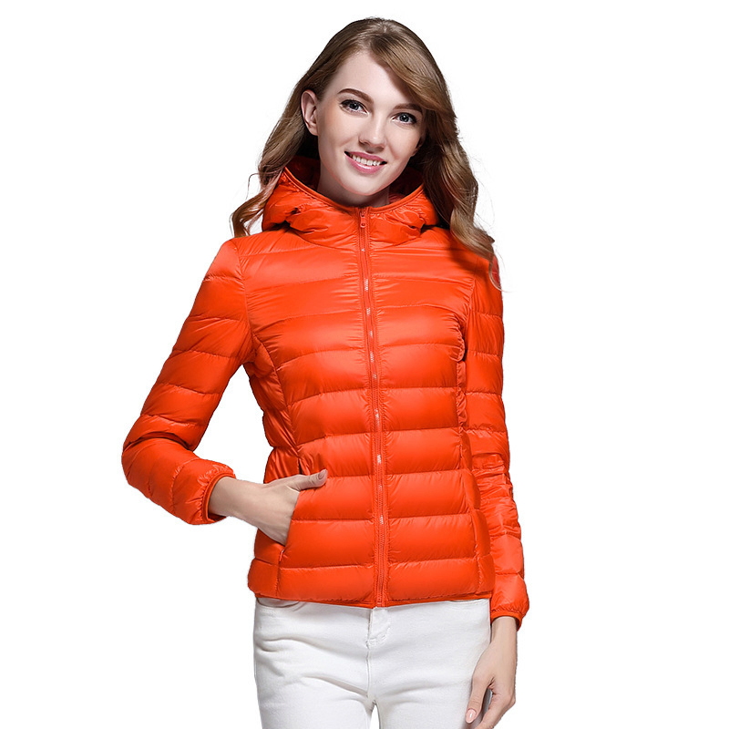 Stylish Packable Hooded Long Sleeve Women's Puffer Jacket