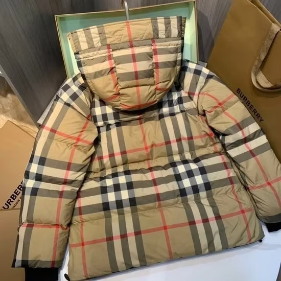 Designers Plaid Hooded Down Jacket Thermal Designer Jacket Zipper Black North Jacket Sleeves Detachable Vest Letters Winter Skiing Couple Burberyity Jacket