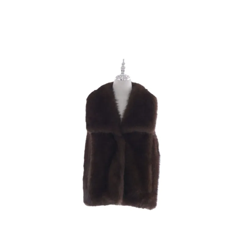 Faux sable vest